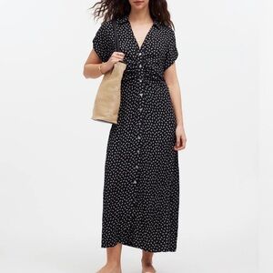 Madewell Black and White Midi Dress
